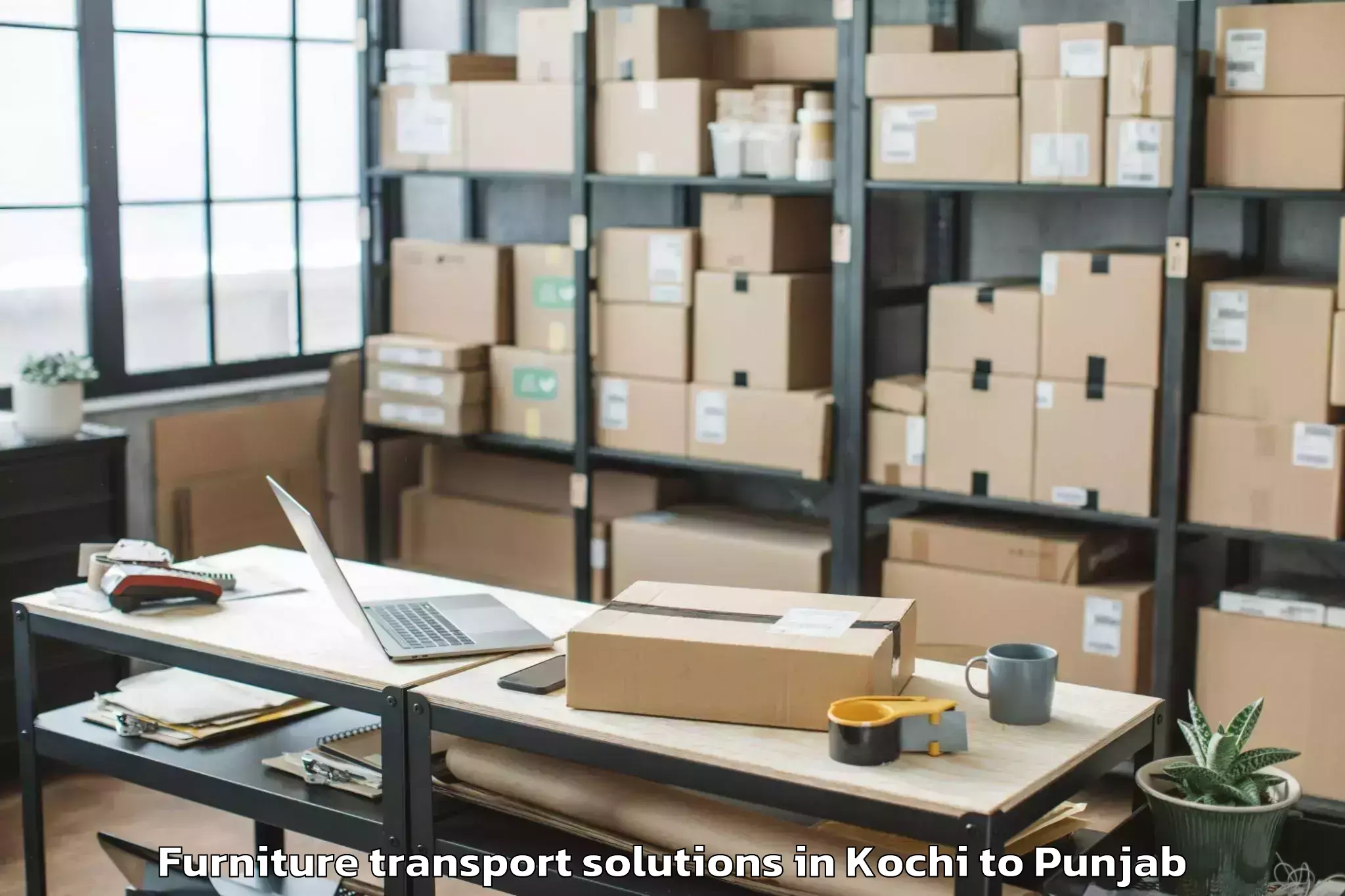 Book Kochi to Sujanpur Furniture Transport Solutions